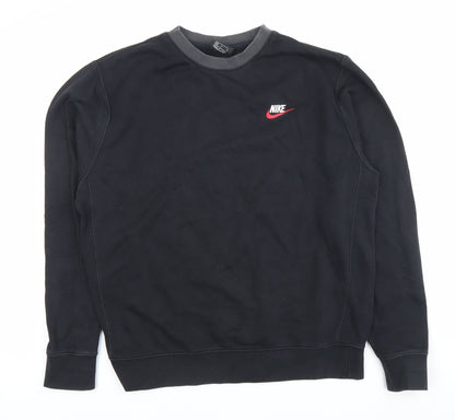 Mens UK Size M Nike Black Pullover Sweatshirt