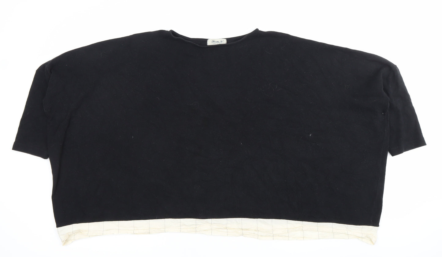 Momo B Women’s Black XL Pullover Jumper Cotton Relaxed Fit