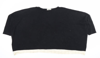 Momo B Women’s Black XL Pullover Jumper Cotton Relaxed Fit