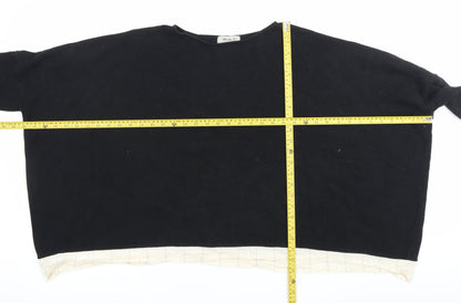 Momo B Women’s Black XL Pullover Jumper Cotton Relaxed Fit