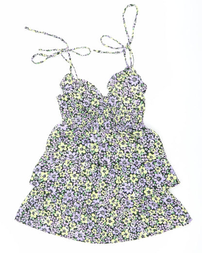 Dorothy Perkins Women’s Multicoloured Floral Mini Dress UK 8