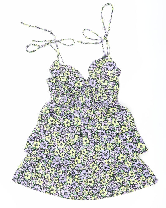 Dorothy Perkins Women’s Multicoloured Floral Mini Dress UK 8