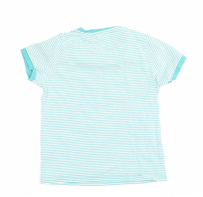 Marks and Spencer Harry Potter Boys Blue Striped T-Shirt 8-9 Years