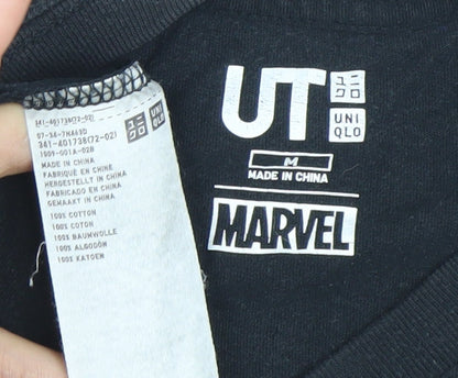 Uniqlo Marvel Men’s Black M Iron Man Graphic T-Shirt Cotton