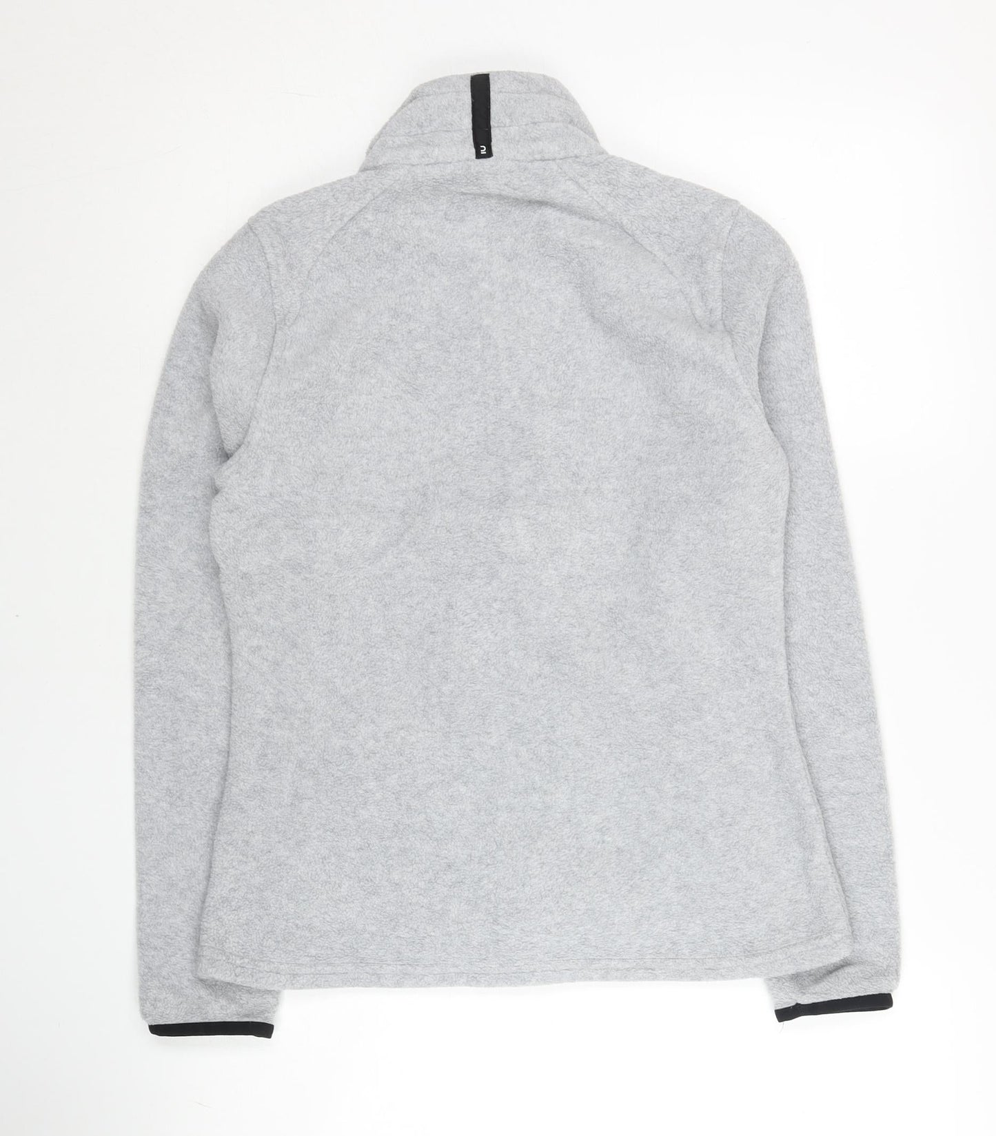 Decathlon Tribord Womens Grey Fleece Jacket Size 10 Full Zip Pockets