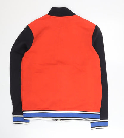 Fila Womens Red Varsity Jacket Size 6 Cotton Blend Retro Zip