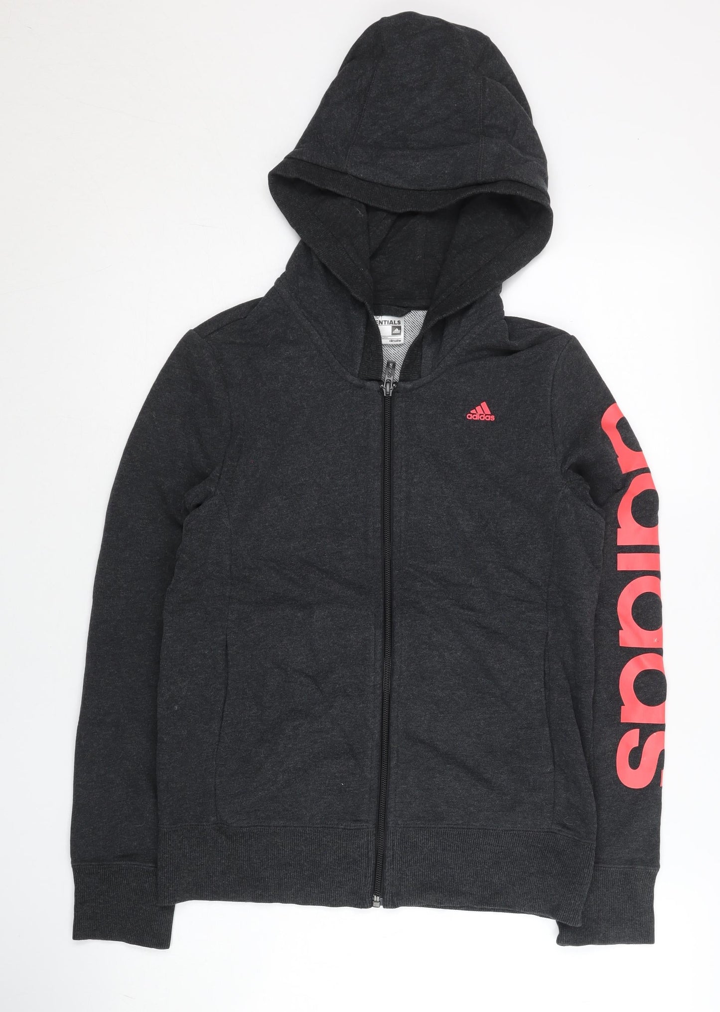 Adidas Women’s Black Medium Full Zip Hoodie Sweatshirt Sport Essentials