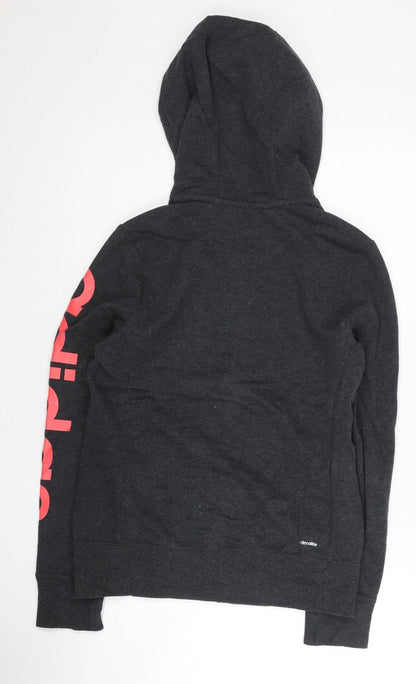 Adidas Women’s Black Medium Full Zip Hoodie Sweatshirt Sport Essentials