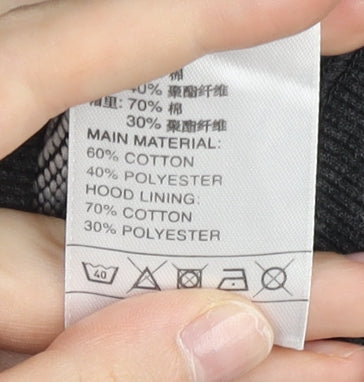 Adidas Women’s Black Medium Full Zip Hoodie Sweatshirt Sport Essentials