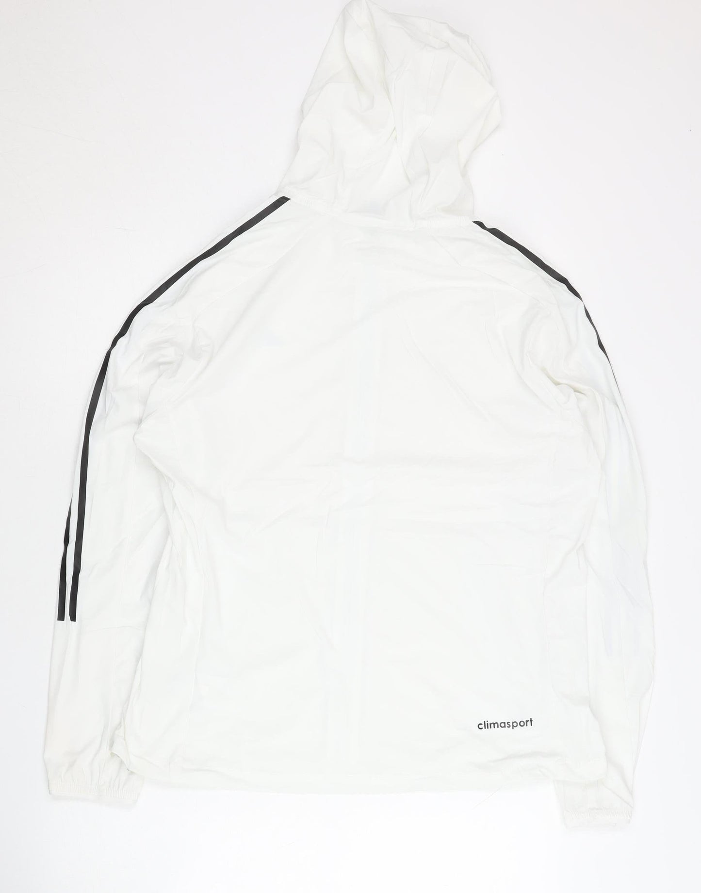 Adidas Womens White 2XL Track Jacket Lightweight Hooded Activewear