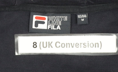 Fila Women’s Black Full Zip Hoodie Size 8 Casual Sportswear