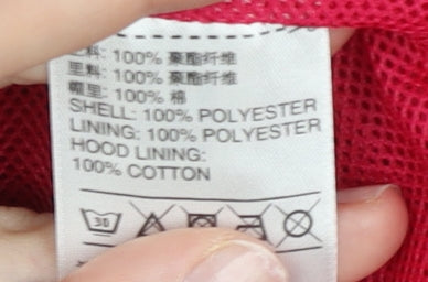 Adidas Womens Pink Size 10 Windbreaker Jacket Hooded Full Zip