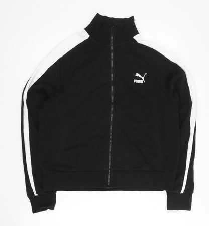 Puma Women Black XL Track Jacket Full Zip Cotton Blend Sportswear