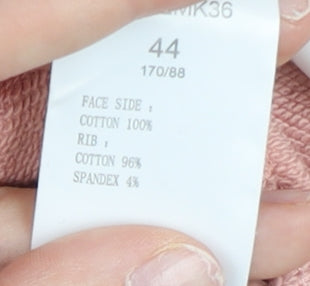 Kappa Women Pink Full Zip Hoodie Size 16 Logo Sportswear