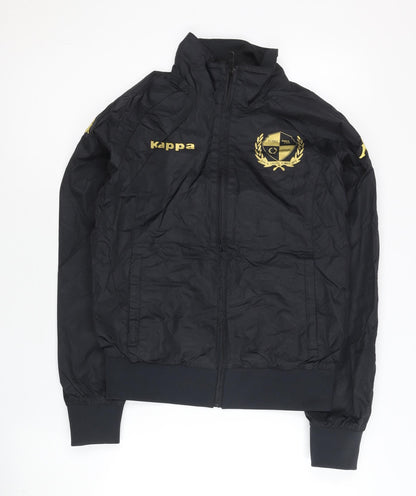 Kappa Womens Black Size 8 Track Jacket Full Zip Sportswear