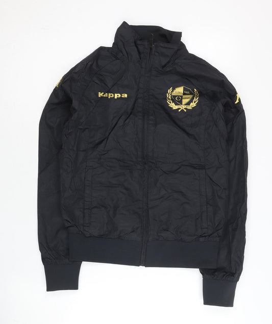 Kappa Womens Black Size 8 Track Jacket Full Zip Sportswear