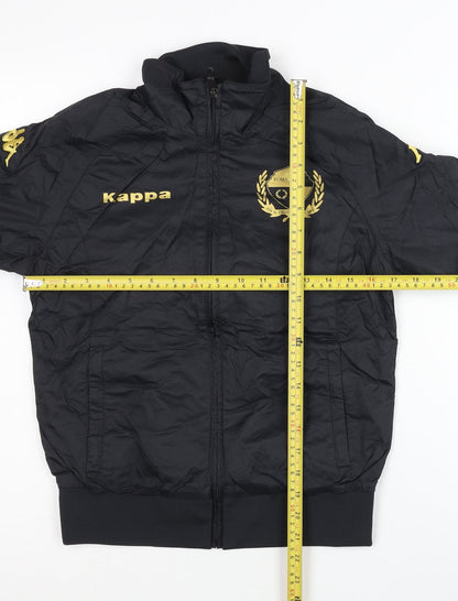 Kappa Womens Black Size 8 Track Jacket Full Zip Sportswear