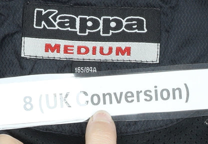 Kappa Womens Black Size 8 Track Jacket Full Zip Sportswear