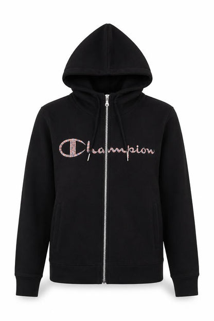 Womens UK Size M Champion Black Full Zip Hoodie