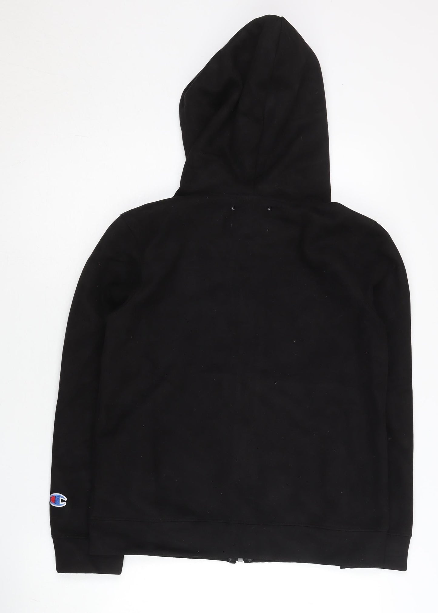 Champion Womens Black Medium Full Zip Hoodie Cotton Logo