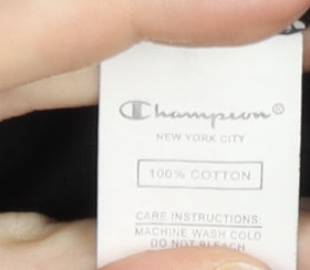 Champion Womens Black Medium Full Zip Hoodie Cotton Logo