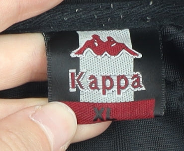 Kappa Unisex Adults Black XL Track Jacket Full Zip Retro Sportswear