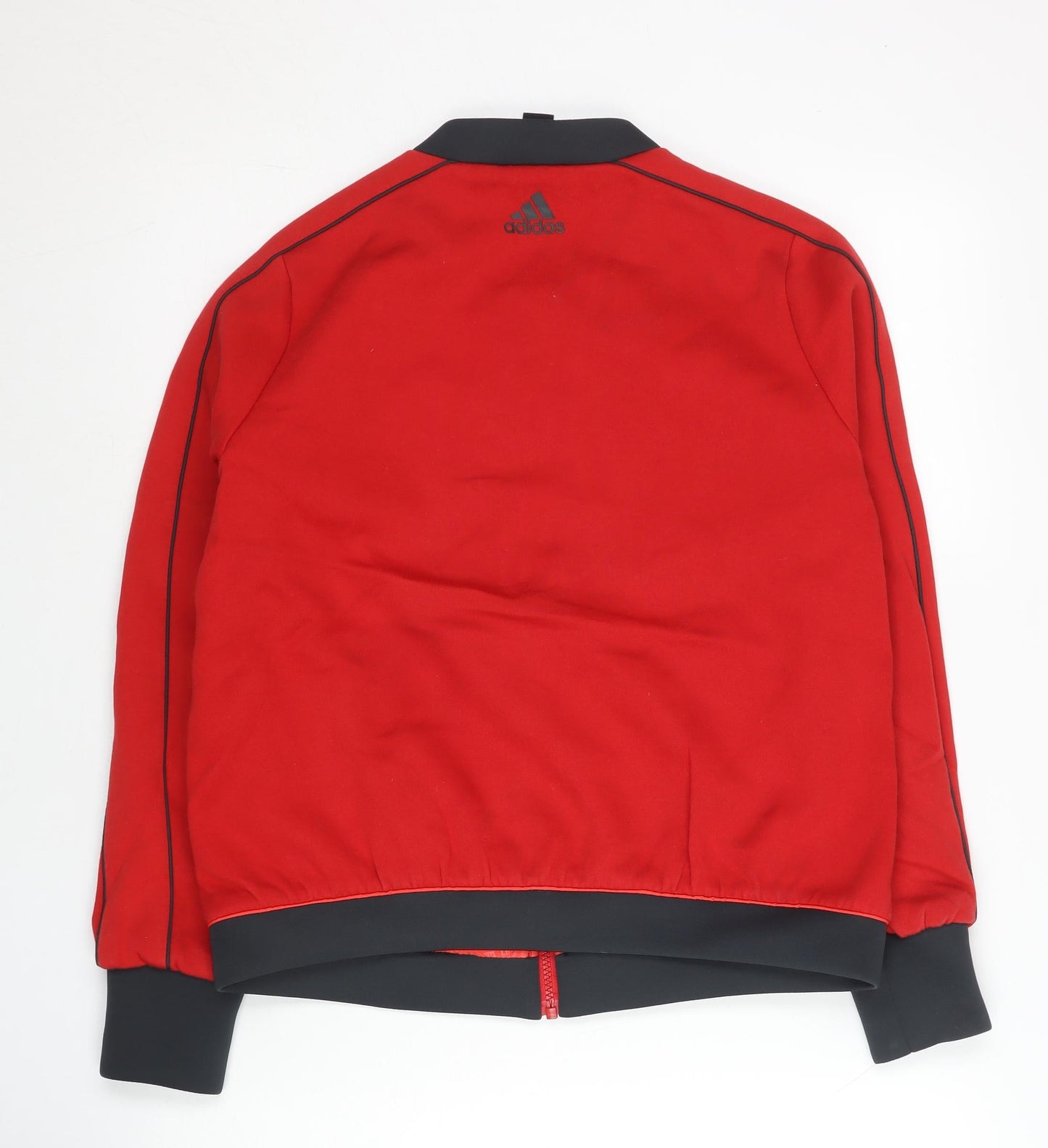 Adidas Womens Red Size 10 Basic Jacket Full Zip Casual Sportswear