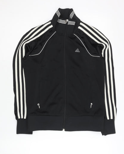 Adidas Women’s Black Size 6 Track Jacket Full Zip Lightweight Sportswear