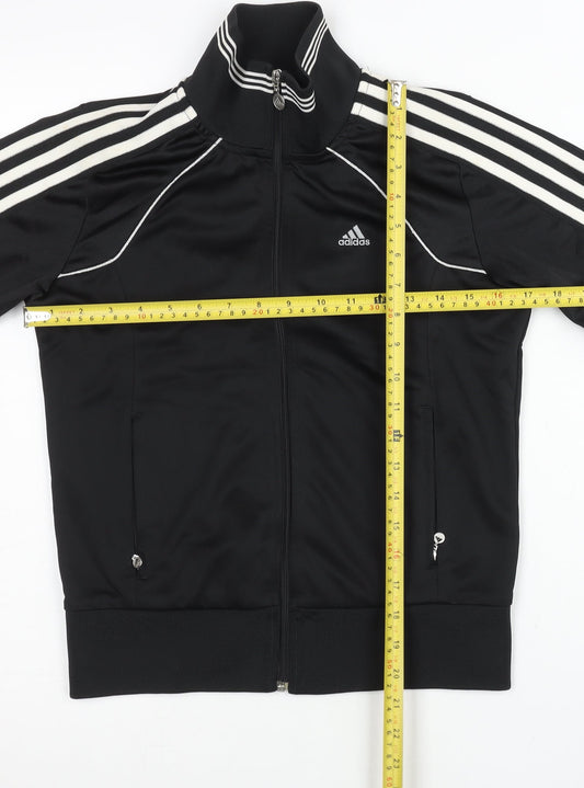 Adidas Women’s Black Size 6 Track Jacket Full Zip Lightweight Sportswear