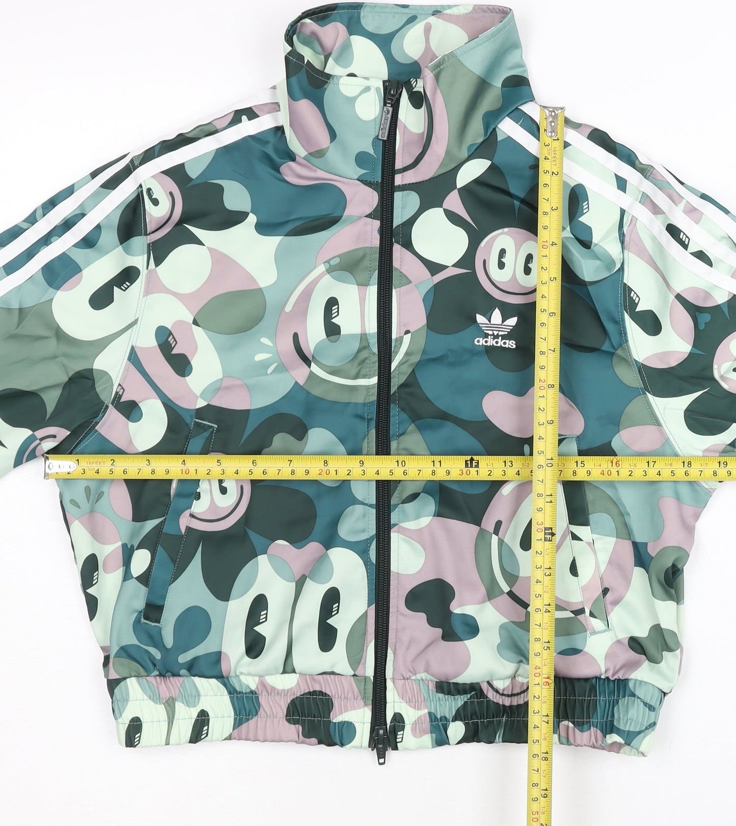 Adidas Women’s Multicoloured Track Jacket Size 10 Cropped Lightweight