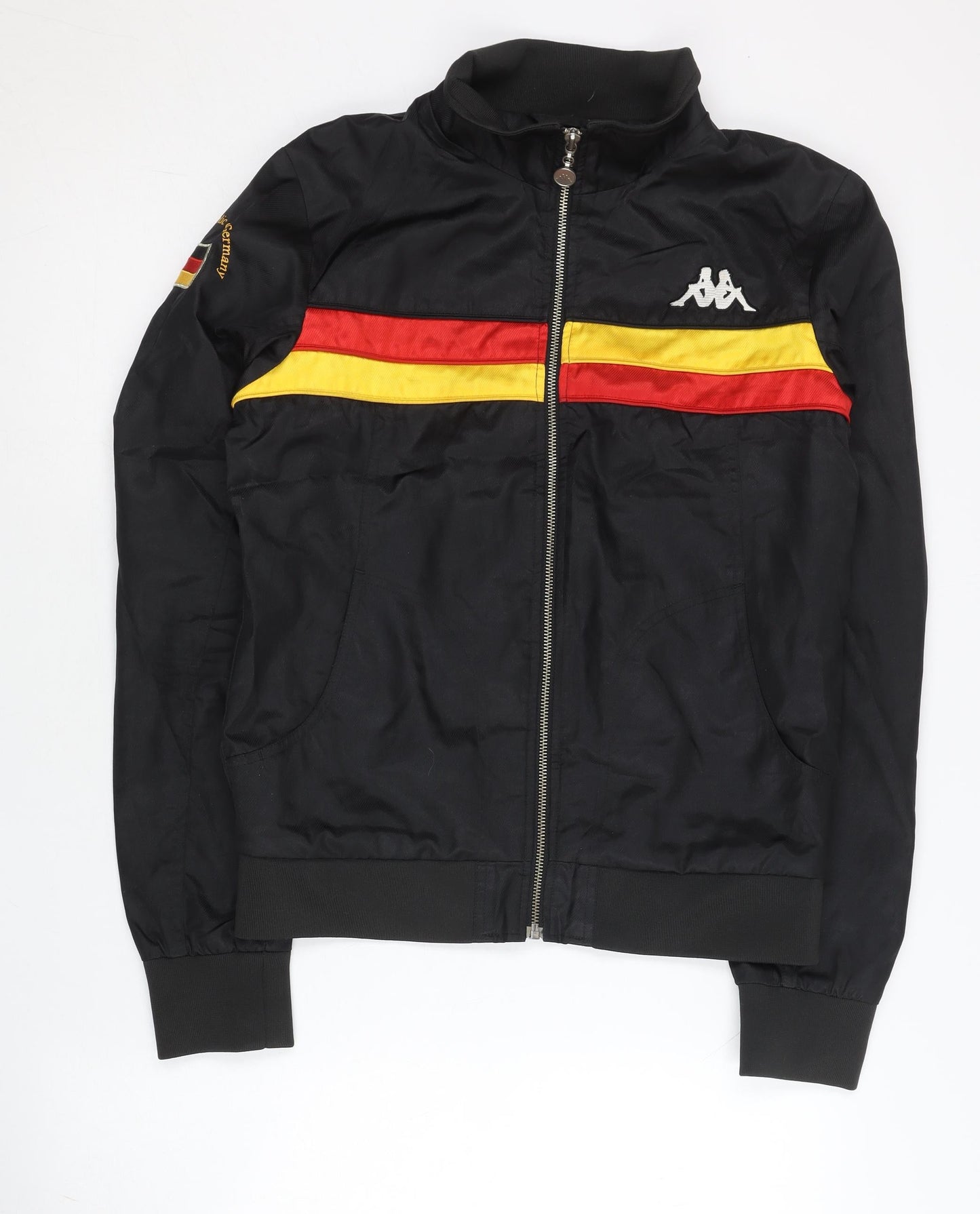 Kappa Womens Black Size 12 Track Jacket Germany Logo Full Zip