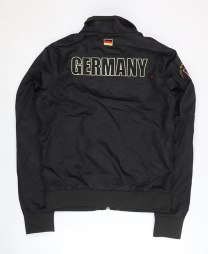 Kappa Womens Black Size 12 Track Jacket Germany Logo Full Zip
