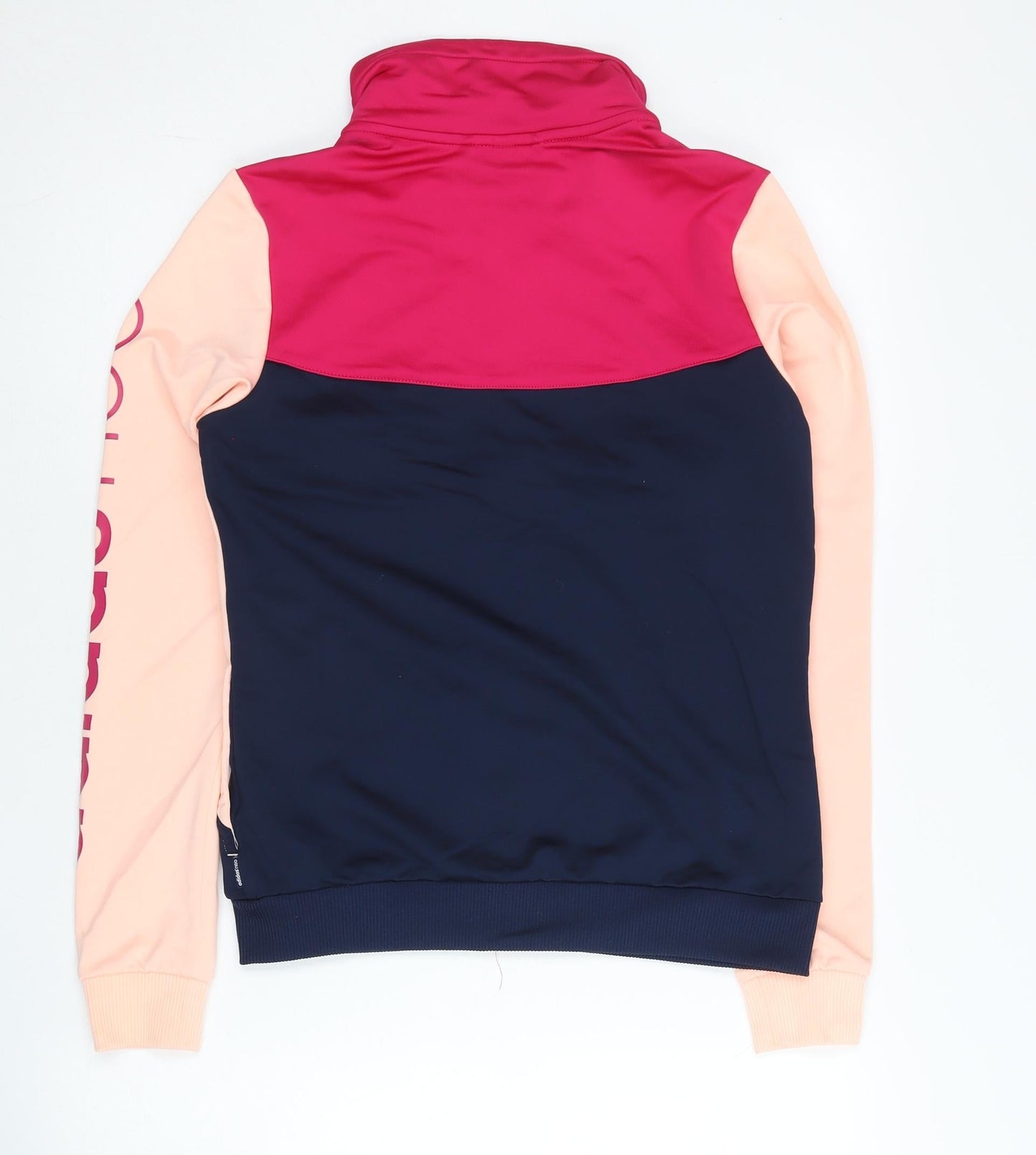 Adidas Women’s Pink Colourblock Track Jacket Size 10 Full Zip