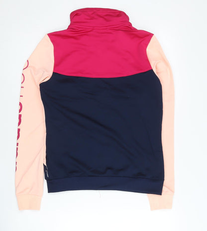 Adidas Women’s Pink Colourblock Track Jacket Size 10 Full Zip