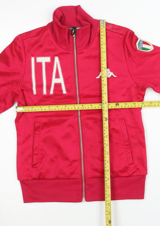 Kappa Womens Pink Track Jacket Size UK 6 Full Zip Logo Sportswear
