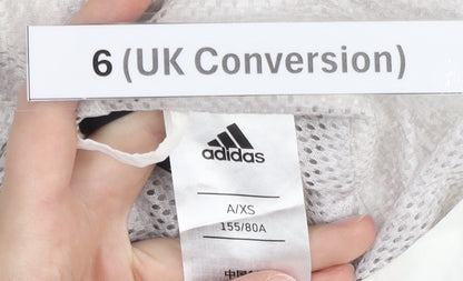 Adidas Womens White Size 6 Windbreaker Hooded Jacket