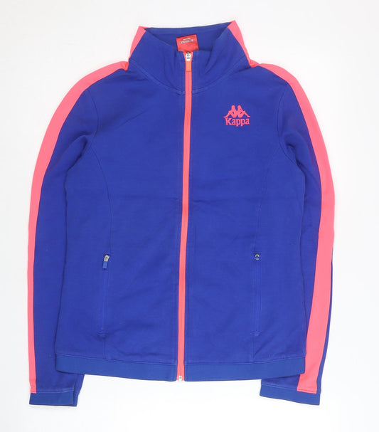 Kappa Women Blue Track Jacket Size 12 Full Zip Sportswear
