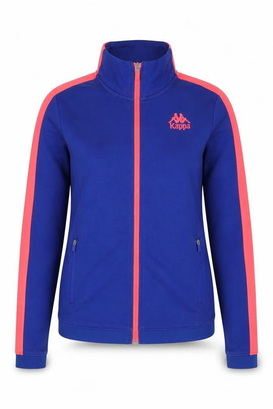 Kappa Women Blue Track Jacket Size 12 Full Zip Sportswear