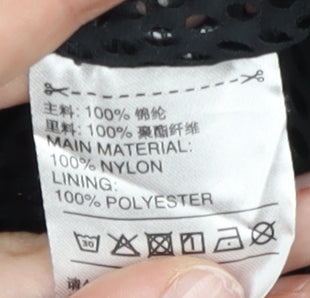 Adidas Women’s Black Track Jacket Size 16 Hooded Lightweight Sportswear