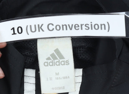 Adidas Women's Black Track Jacket Size 10 Lightweight Zip Sportswear