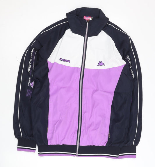 Kappa Women’s Purple White Black 2XL Track Jacket Full Zip Sportswear