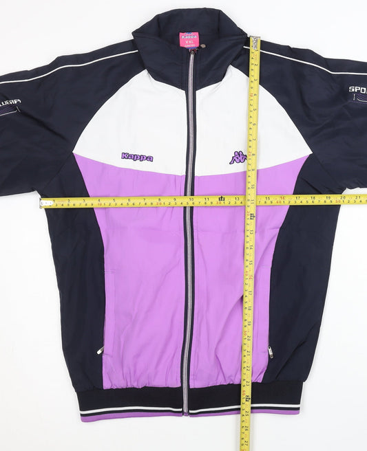 Kappa Women’s Purple White Black 2XL Track Jacket Full Zip Sportswear