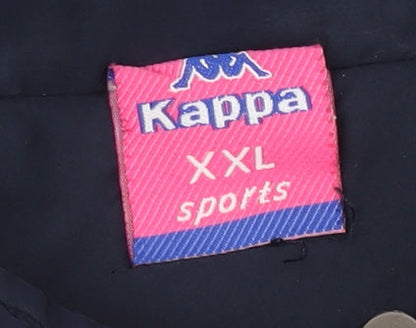 Kappa Women’s Purple White Black 2XL Track Jacket Full Zip Sportswear