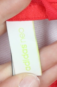 Adidas Women’s Red Polka Dot Track Jacket Size 8 Full Zip Hoodie