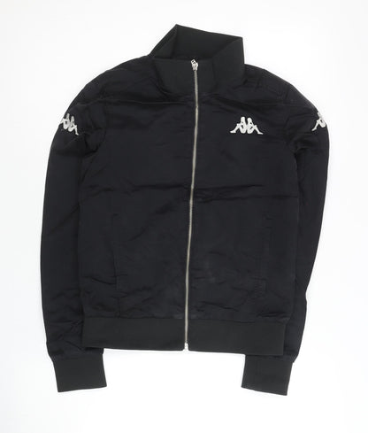 Kappa Women’s Black Track Jacket Size 8 Full Zip Sportswear