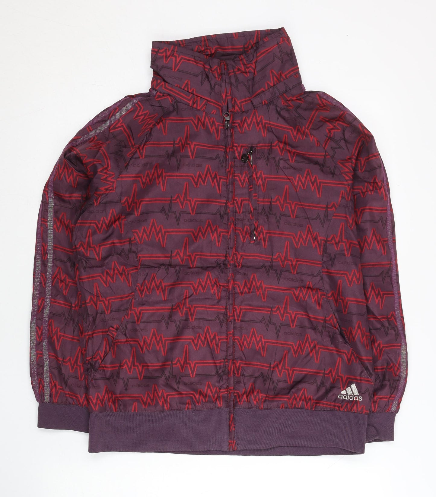 Adidas Womens Purple 2XL Track Jacket Lightweight Full Zip