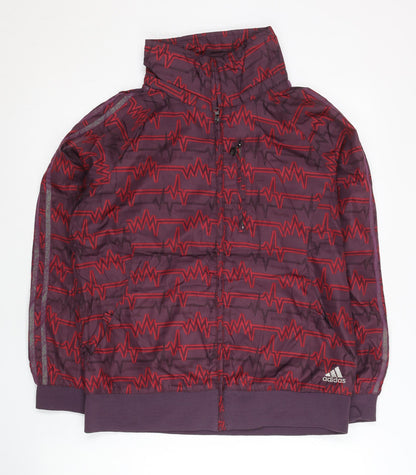 Adidas Womens Purple 2XL Track Jacket Lightweight Full Zip