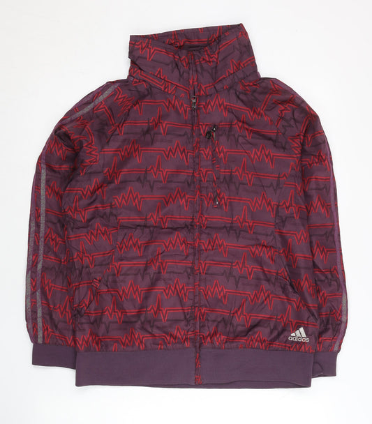 Adidas Womens Purple 2XL Track Jacket Lightweight Full Zip