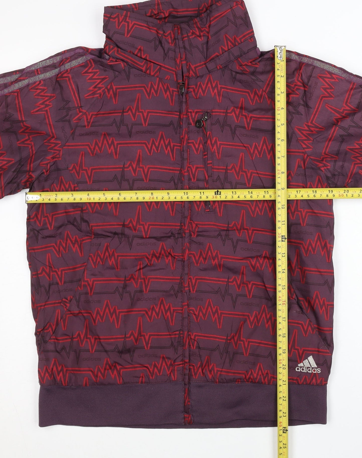 Adidas Womens Purple 2XL Track Jacket Lightweight Full Zip