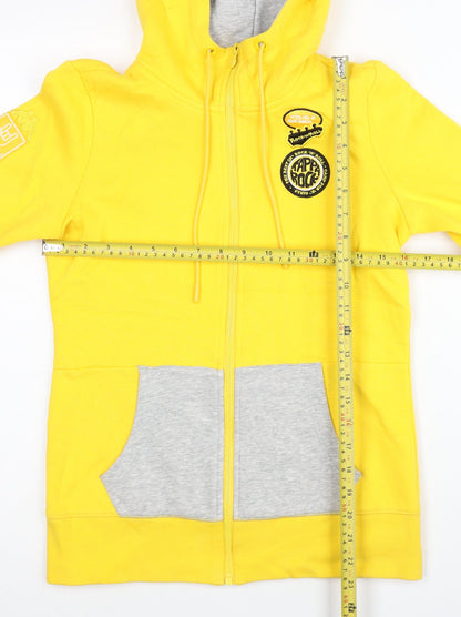 Kappa Womens Yellow Full Zip Hoodie Size 8 Logo Sports Casual